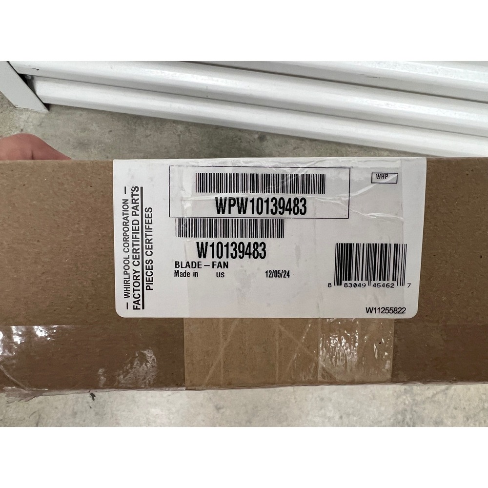 Whirlpool Refrigerator Condenser Fan Blade WPW10139483 Black NEW OEM Part